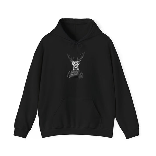 Gen-Z Deer Hoodie — Vintage Deer Skull Graphic Hooded Sweatshirt
