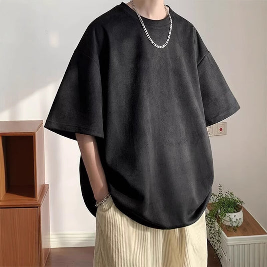 Men's Loose-Fit American Style Casual T-Shirt – Comfortable Streetwear Top