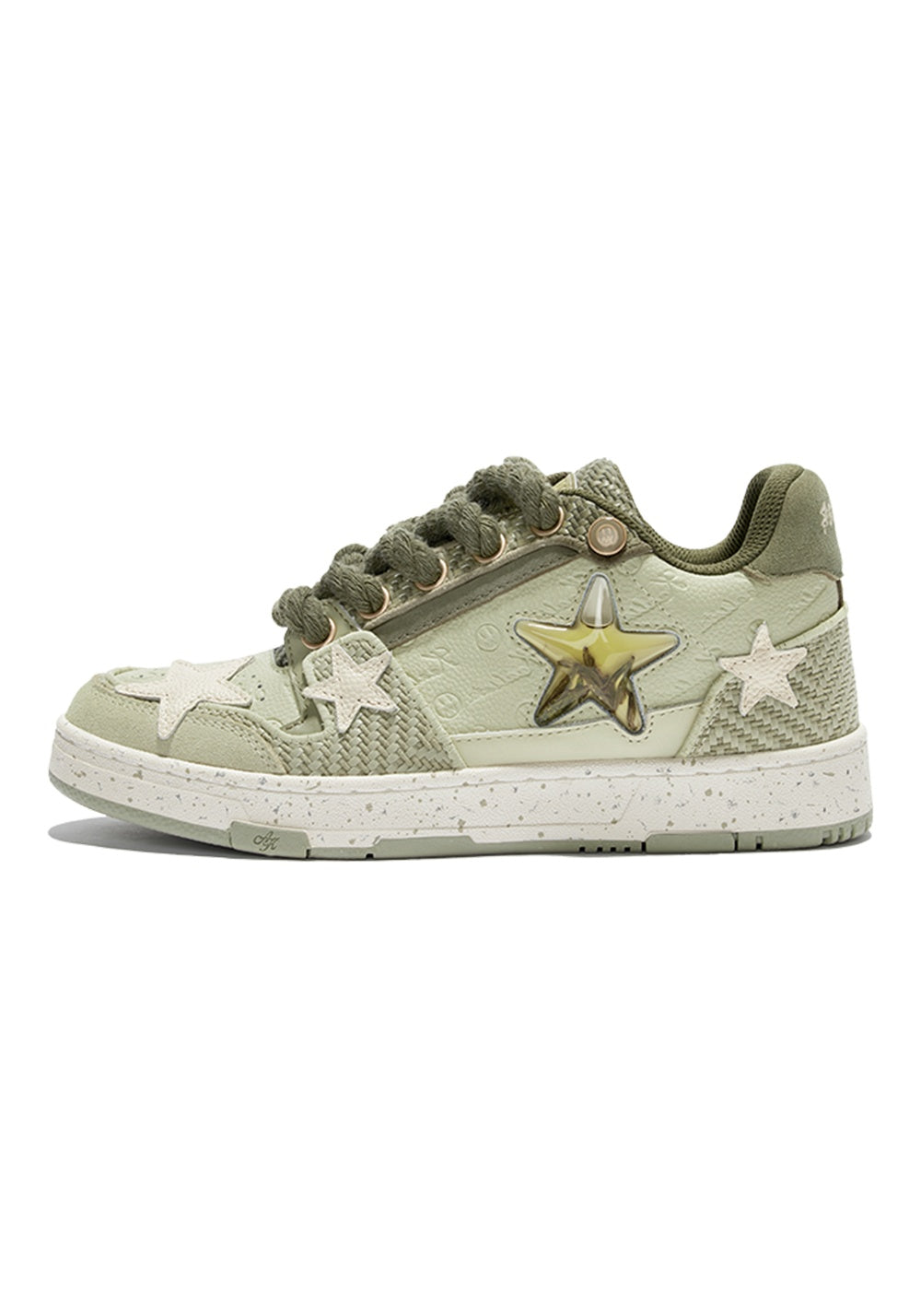 KAALIXTO Retro Star Sneakers West Lake Longjing Tea – Unisex Casual Street Shoes