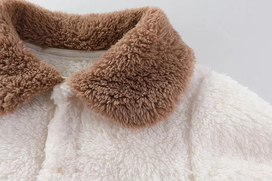 Newborn Baby Cartoon Romper – Soft Autumn Winter Jumpsuit for Girls (0–24 Months)