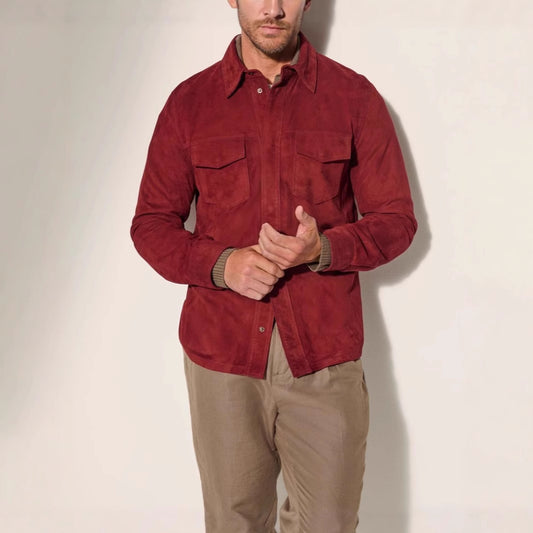 Men’s Suede Shirt Jacket – Noah Coat