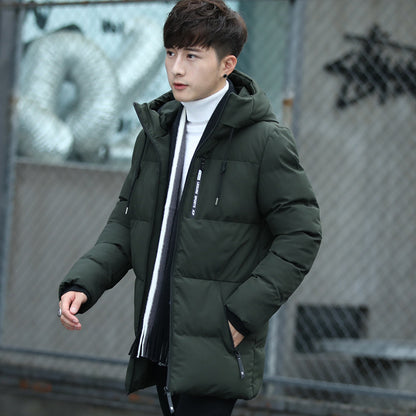 Men’s Fashionable Hooded Down Jacket – Warm Winter Outerwear Coat