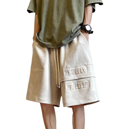 Men’s Heavyweight Suede Capri Shorts – Casual Mid-Length Comfort Fit Pants