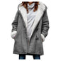 Women’s Winter Button Coat – Warm Hooded Jacket with Pockets