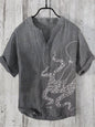 Men’s Retro Printed Short-Sleeve T-Shirt – Casual Loose-Fit Summer Top.