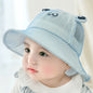 Grid Pattern Sun Protection Basin Hat – Lightweight Summer Baby Hat