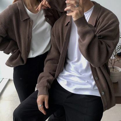 Korean-Style Casual Relaxed-Fit Top – Trendy Unisex Shirt