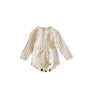 Baby Girl Knitted Hollow Long-Sleeve Dress with Waist Girdle – Cute Triangle Harpy Style Outfit