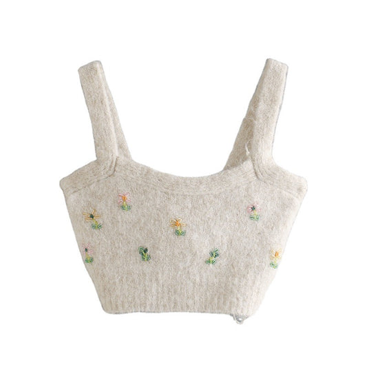 Knitted V-Neck Cardigan Sweater – Stylish Camisole Knit Top for Women