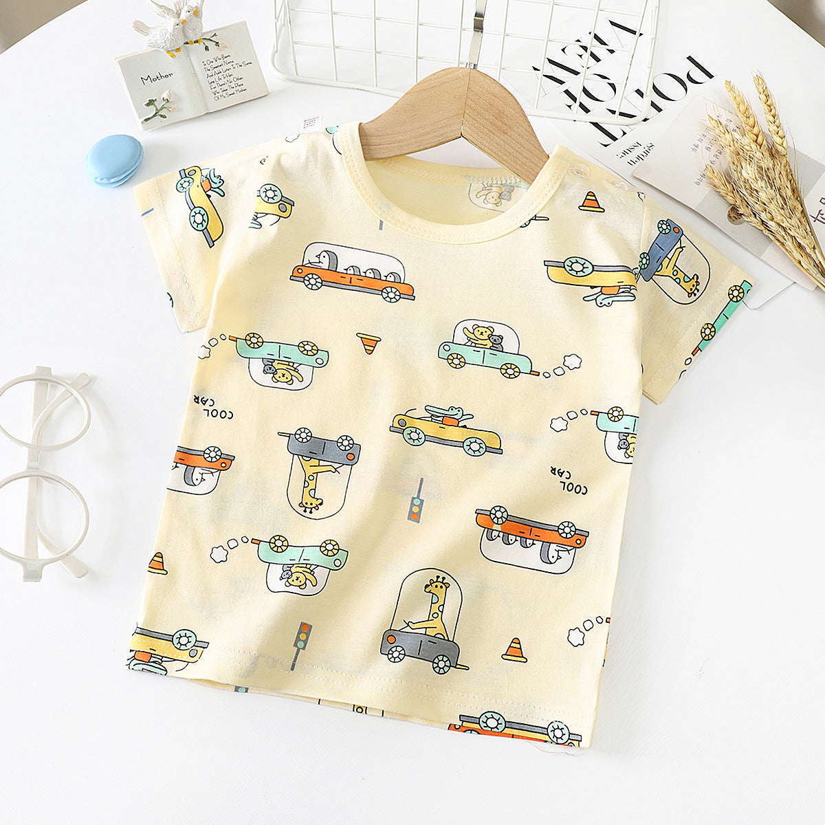 Children’s Cotton Short-Sleeve T-Shirt – Soft Baby Half-Sleeve Bottoming Top