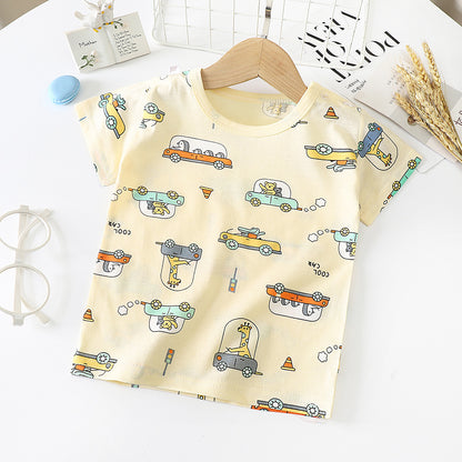 Children’s Cotton Short-Sleeve T-Shirt – Soft Baby Half-Sleeve Bottoming Top