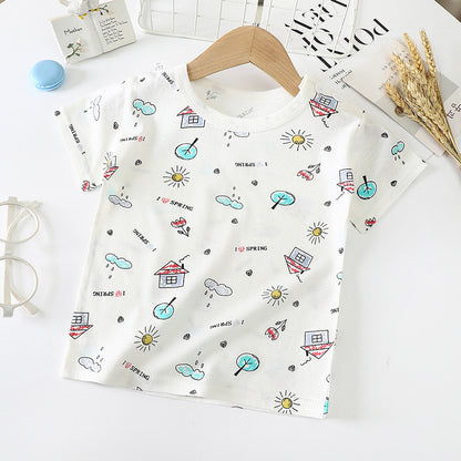 Children’s Cotton Short-Sleeve T-Shirt – Soft Baby Half-Sleeve Bottoming Top
