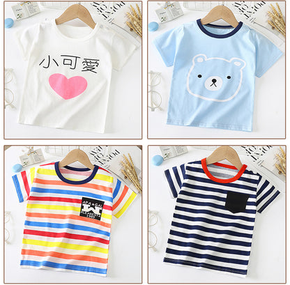 Children’s Cotton Short-Sleeve T-Shirt – Soft Baby Half-Sleeve Bottoming Top