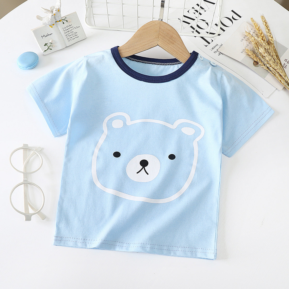 Children’s Cotton Short-Sleeve T-Shirt – Soft Baby Half-Sleeve Bottoming Top