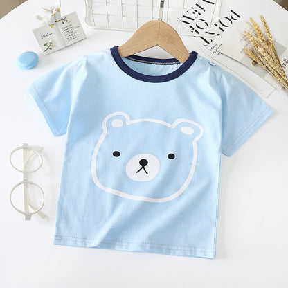 Children’s Cotton Short-Sleeve T-Shirt – Soft Baby Half-Sleeve Bottoming Top