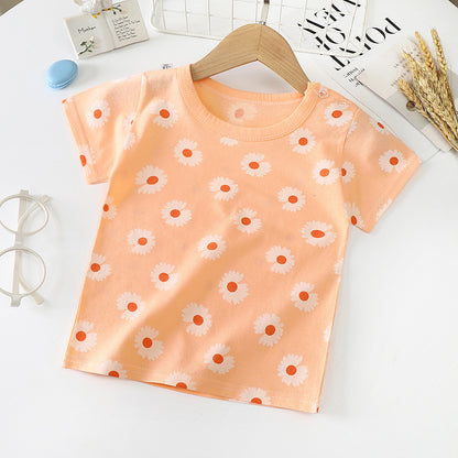 Children’s Cotton Short-Sleeve T-Shirt – Soft Baby Half-Sleeve Bottoming Top
