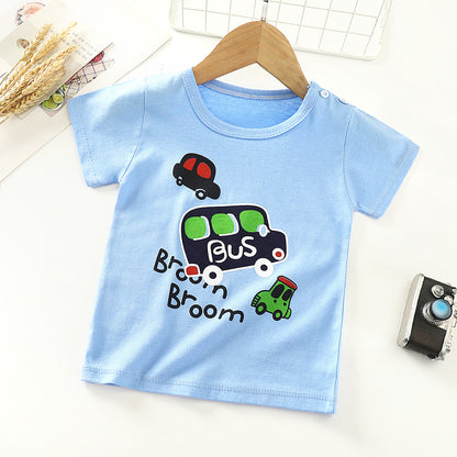 Children’s Cotton Short-Sleeve T-Shirt – Soft Baby Half-Sleeve Bottoming Top