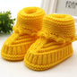 Handmade Knitted Wool Baby Booties – Soft Sole Shoes for Boys and Girls