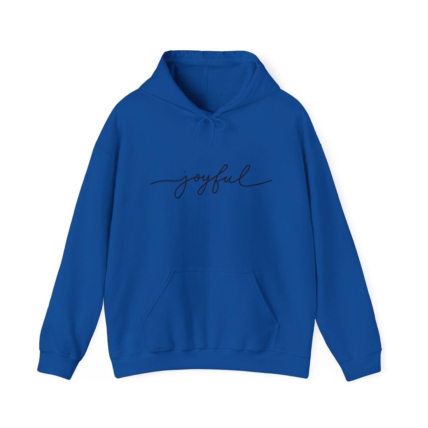 Joyful Script Hoodie — Minimalist Inspirational Pullover