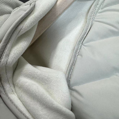 Men’s Lightweight Hooded Down Jacket – Casual Patchwork Minimalist Coat