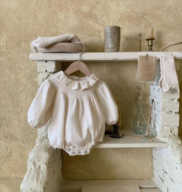 Spring Baby Ruffle Romper – Stretchy One-Piece Outfit for Infants