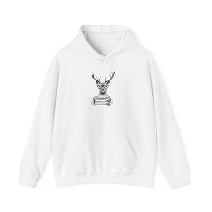 Gen-Z Deer Hoodie — Vintage Deer Skull Graphic Hooded Sweatshirt