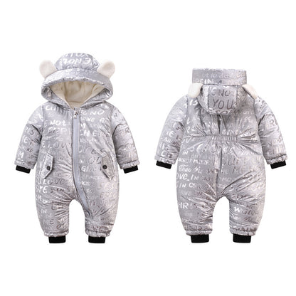 Newborn Baby Thick Cotton One-Piece Romper Warm Soft Infant Jumpsuit