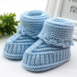 Handmade Knitted Wool Baby Booties – Soft Sole Shoes for Boys and Girls