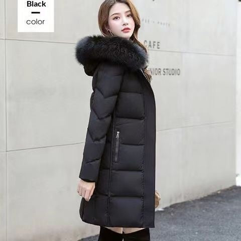 New Women's Mid-length Thick Temperament Coat