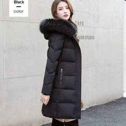 New Women's Mid-length Thick Temperament Coat