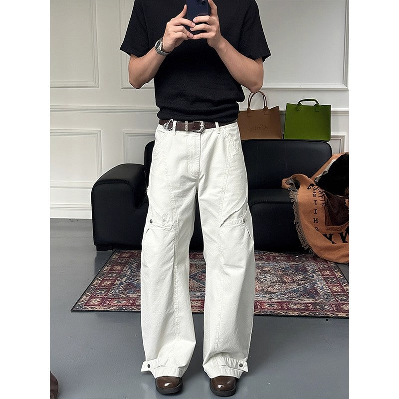 Women's American-Style Cutliff Loose-Fit Wide-Leg Casual Trousers – Comfortable & Stylish