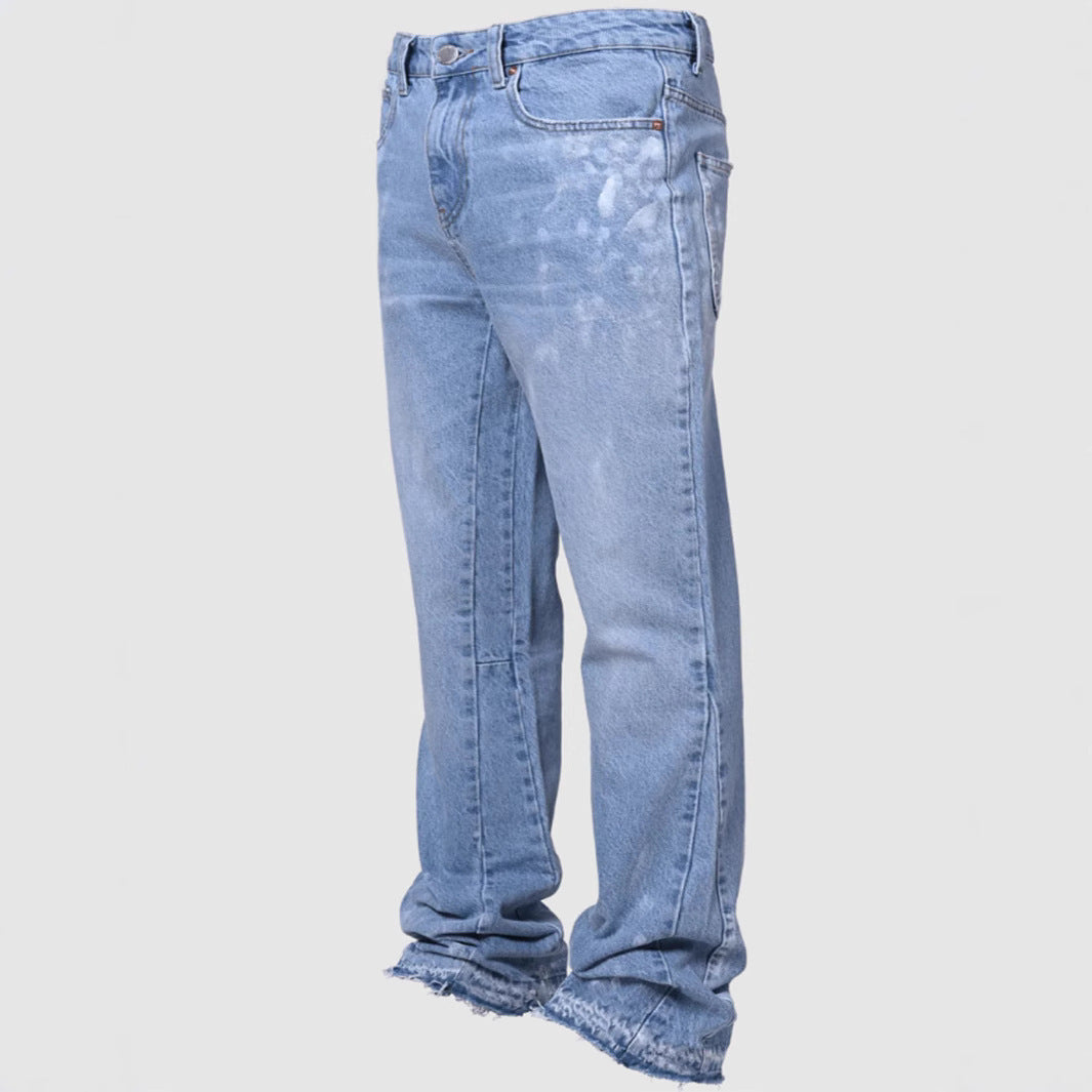 Men’s Straight-Leg Denim Pants – Street Style Casual Jeans