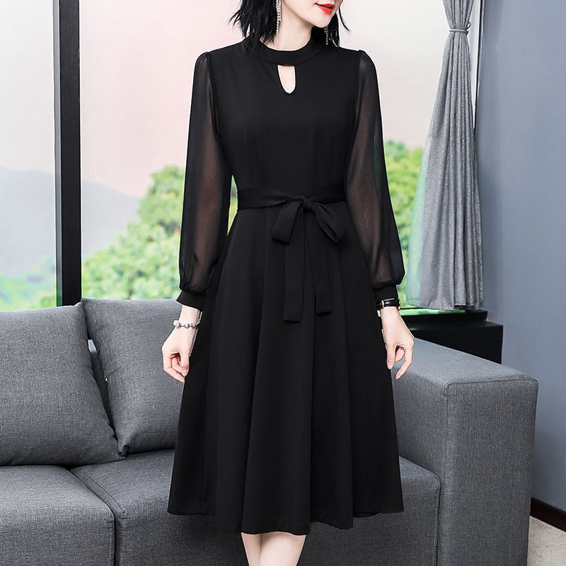 Women’s Slim Fit Long Sleeve Elegant Dress – Chic Fashion Evening / Office Dress