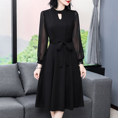 Women’s Slim Fit Long Sleeve Elegant Dress – Chic Fashion Evening / Office Dress