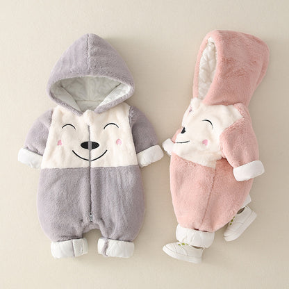 Baby Winter Thick Cotton Padded Jumpsuit Jacket