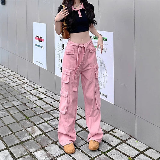 Women’s American Vintage Multi-Pocket Distressed Loose Cargo Pants