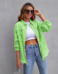 Women’s Fashion Ripped Shirt Jacket – Casual Autumn & Spring Top, Trendy Outerwear