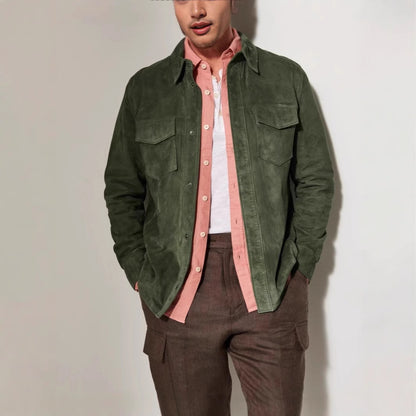 Men’s Suede Shirt Jacket – Noah Coat