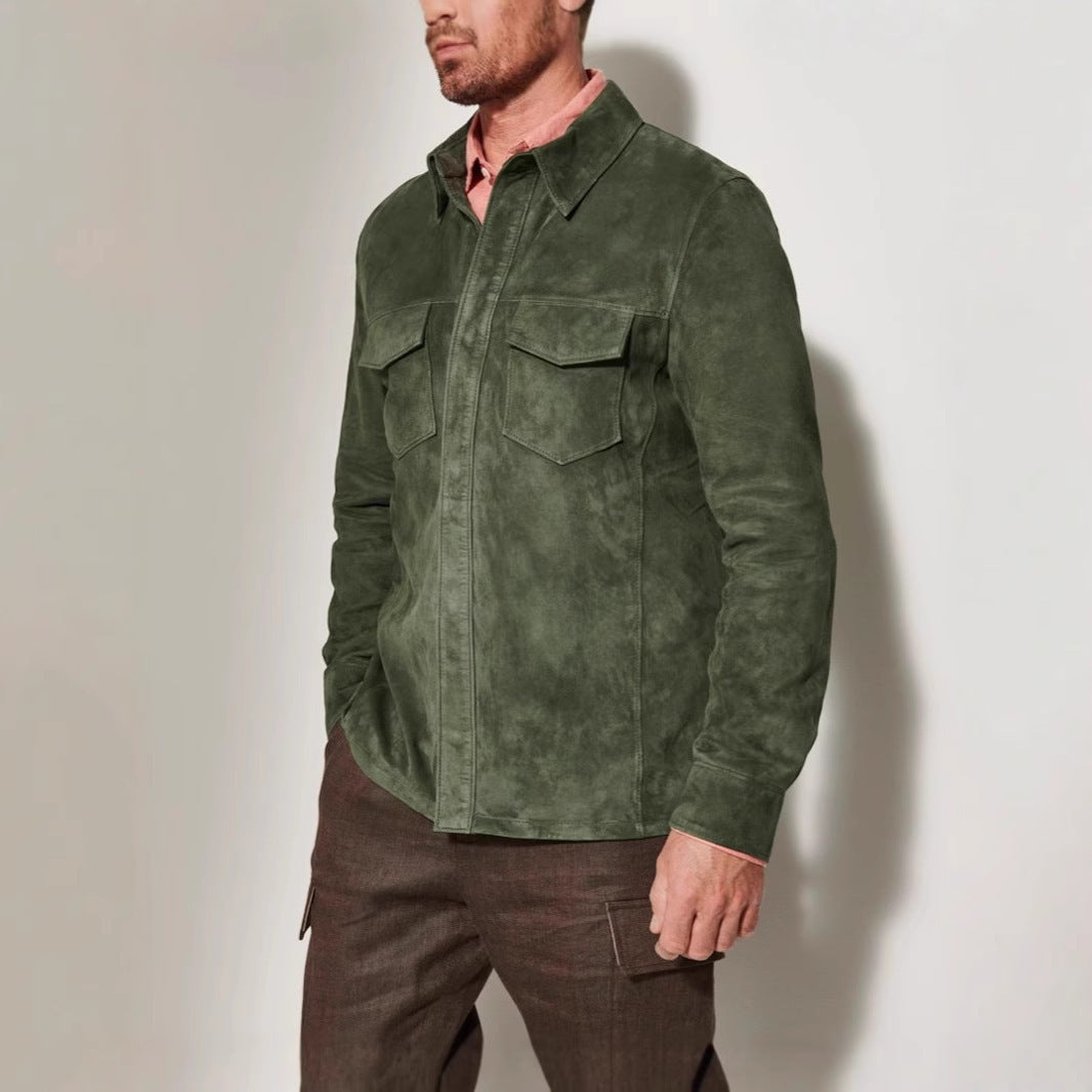 Men’s Suede Shirt Jacket – Noah Coat