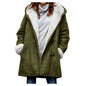 Women’s Winter Button Coat – Warm Hooded Jacket with Pockets