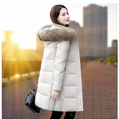 New Women's Mid-length Thick Temperament Coat