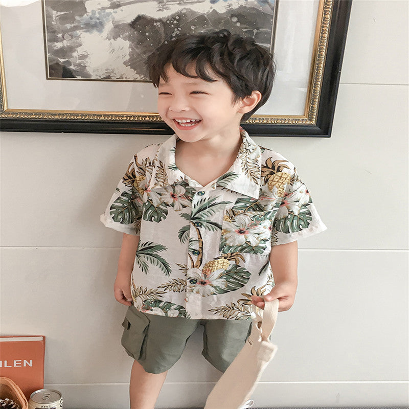 Baby Boys Floral Shirt – Cute Summer Top for Toddlers
