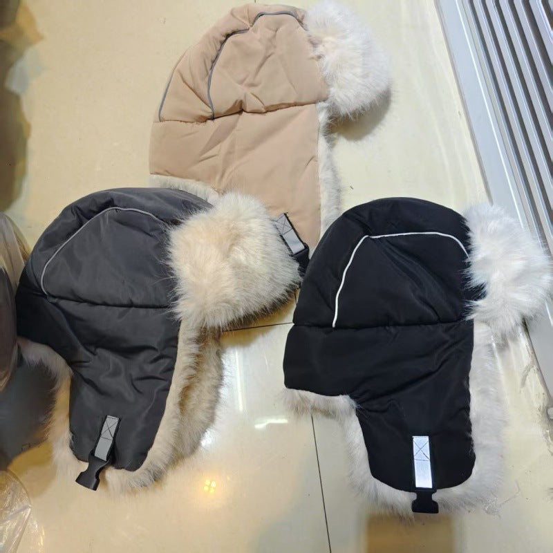 Men’s Thickened Long-Pile Lei Feng Hat – Warm Winter Ski Beanie