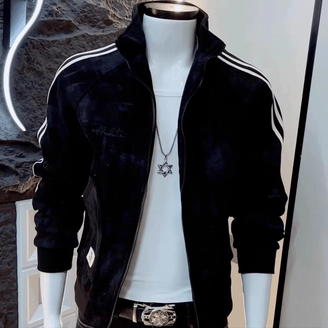 Men’s Luxury Patterned Casual Long-Sleeve Jacket – Stylish Fashion Outerwear