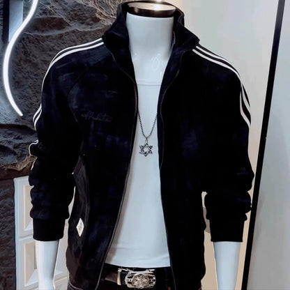 Men’s Luxury Patterned Casual Long-Sleeve Jacket – Stylish Fashion Outerwear