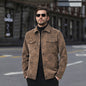 Men’s Vintage American-Style Leather Jacket – Trendy Casual Streetwear Outerwear
