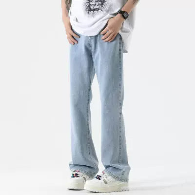 Men’s American Retro Black Casual Workwear Washed Pants – Vintage Street Style Trousers