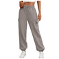 Women’s Fleece-Lined Sweatpants – Baggy Jogger Trousers with Pockets, Casual Fall Cargo Pants