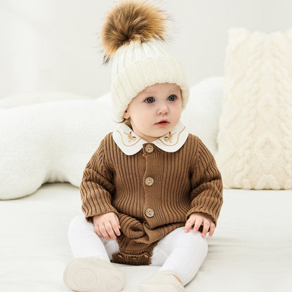 Baby Knitted Sweater Bodysuit – One-Piece Infant Outfit