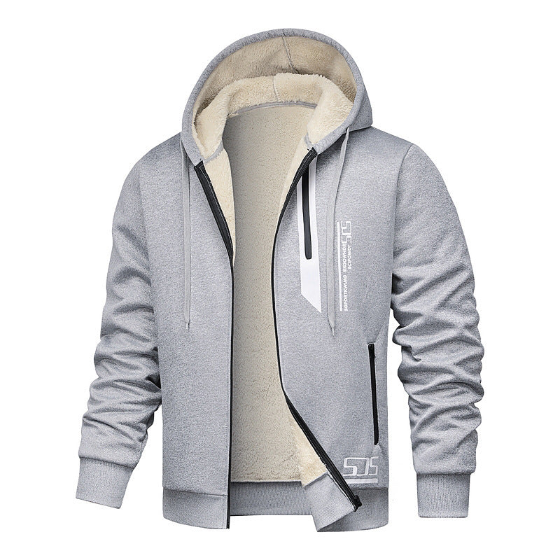 Men’s Cashmere Fleece Hoodie – Thick Warm Jacket